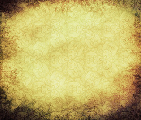 Ancient background grunge, with a pattern, yellow
