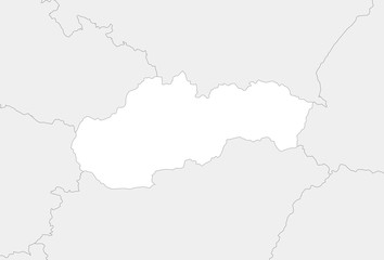 Obraz premium Map - Slovakia