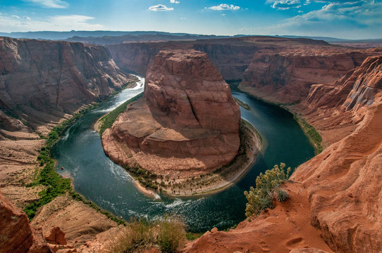 Elevated view of horseshoe bend, arizona