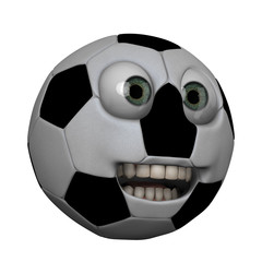 Smiling Football / lachender Fu&szlig;ball 3D rendering