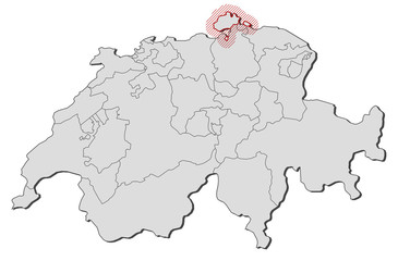 Map - Swizerland, Schaffhausen