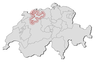 Map - Swizerland, Soleure