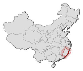 Map - China, Fujian