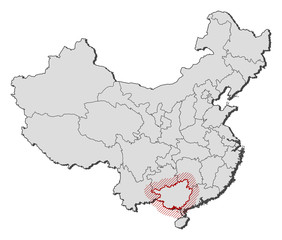 Map - China, Guangxi
