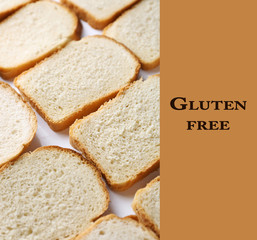 Sliced bread and text Gluten Free
