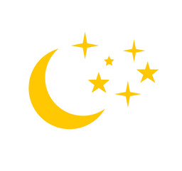 Moon and stars at icon