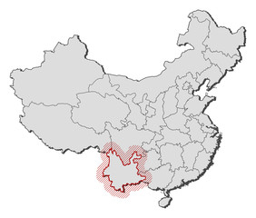 Map - China, Yunnan