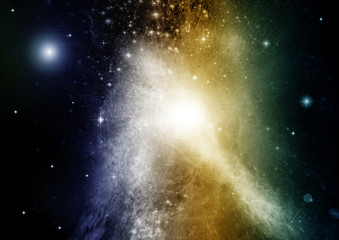 galaxy in a free space