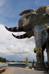 Fototapeta premium Luang Phor Koon Museum in small village called Ban Rai, Dan Khun Thod District, Nakhonratchasima Province, Thailand