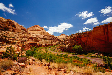 The Hickman Bridge Trail, Capital Reef National Park, Utah, USA