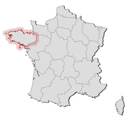 Map - France, Brittany