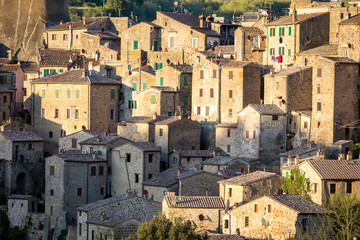 Naklejka premium Sorano - beautiful medieval town in Tuscany, Italy