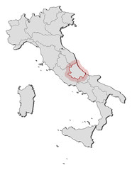Map - Italy, Abruzzo