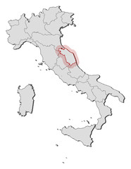 Map - Italy, Marche