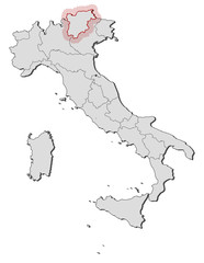 Map - Italy, Trentino-Alto Adige/Südtirol
