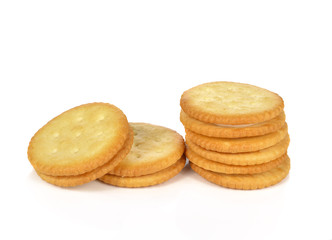 Sandwich biscuits on a white background