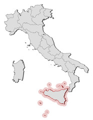 Map - Italy, Secely