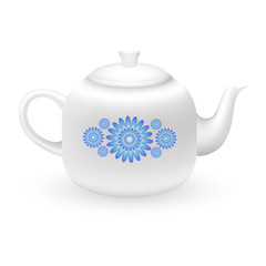 Teapot with floral ornament.