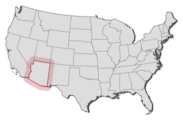 Map - United States, Arizona