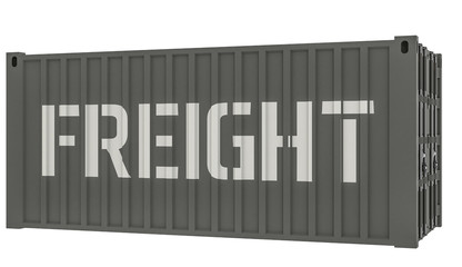 3D Illustration of Cargo containers isolated on white