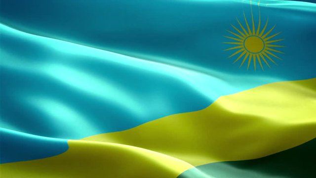 Ruanda national flag. Infinite loop. New effect and different lightining.