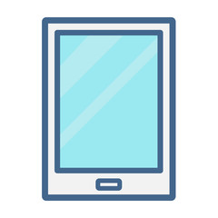 tablet in trendy linear style