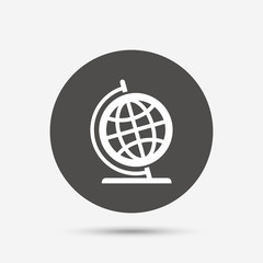 Globe sign icon. Geography symbol.
