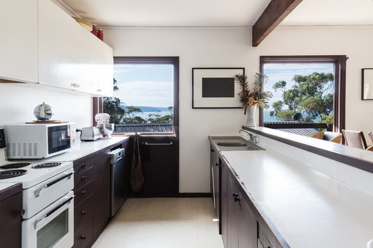 Older Style Retro 70s Kitchen In Australian Beach House