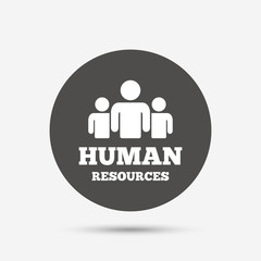 Human resources sign icon. HR symbol
