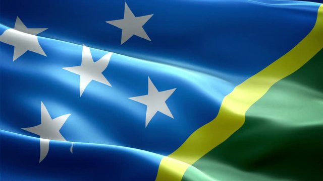 Solomon Islands national flag. Infinite loop. New effect and different lightining.
