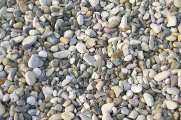 Rocks on a beach warm from the sun's rays