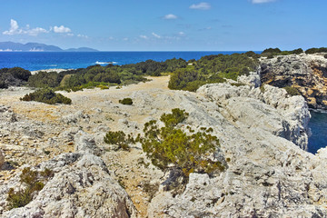 Fototapeta na wymiar Rocks around of Alaties Beach, Kefalonia, Ionian islands, Greece