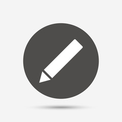 Pencil sign icon. Edit content button.