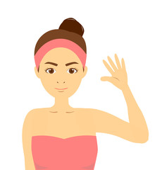 紹介する女性　美容イメージ