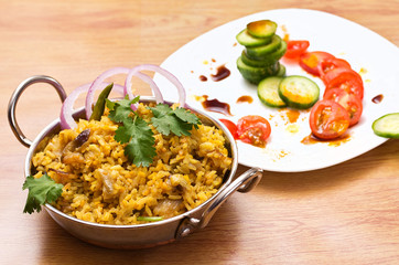 Bhuna khichuri and salad