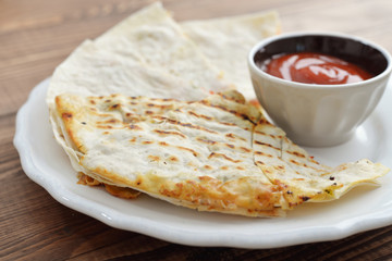 Mexican Quesadilla with chicken