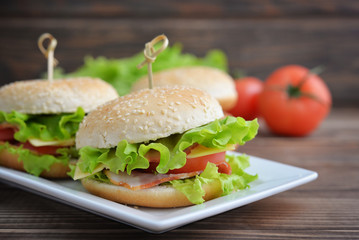 Burger with bacon