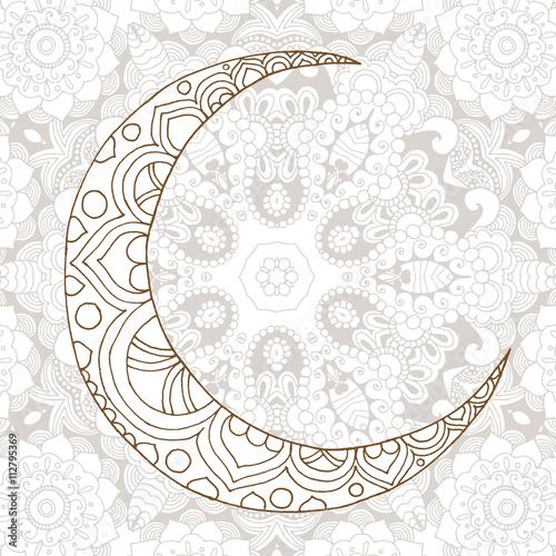 "Ramadan Kareem half moon design background" Stock image 
