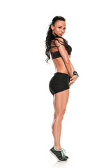 Fototapeta premium Full length portrait of a posing woman