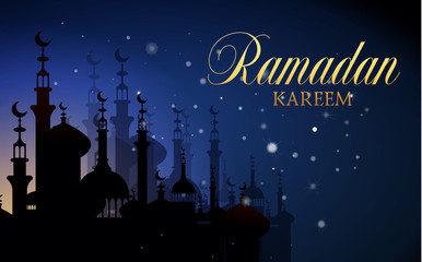 Naklejka premium Ramadan Kareem islamic background.