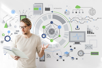 Information Technology Connection Graphics Concept