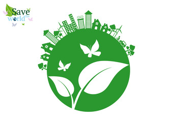 Abstract ecology connection concept background .Vector infograph