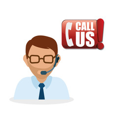 Call center design. customer service icon. Isolated illustration , vector
