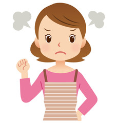 女性ポーズ　主婦　表情