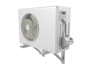 Air Conditioning on white background. 3D image