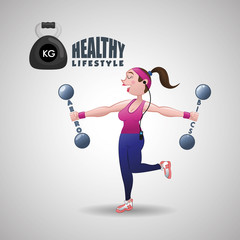 Healthy lifestyle design. Bodycare icon. Isolated illustration, vector graphic