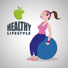 Healthy lifestyle design. Bodycare icon. Isolated illustration, vector graphic