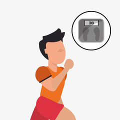 Healthy lifestyle design. Bodycare icon. Colorful illustration , vector