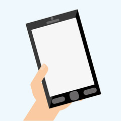 Smartphone design. Media icon. Flat illustration, vector graphic