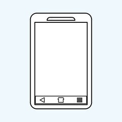 Smartphone design. Media icon. Flat illustration, vector graphic